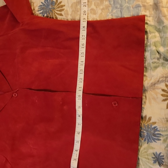Red suede blazer - Picture 6 of 8